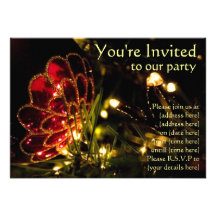 Chuchería del navidad con las luces de hadas invitacion personal 