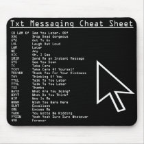 Chuleta de la mensajería de Txt Mouse Pads