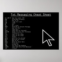Chuleta de la mensajería de Txt Poster