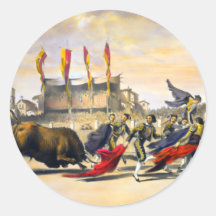 Chulos que juega la Bull Pegatinas