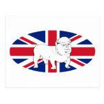 Churchill como dogo y Union Jack Postales