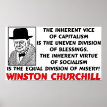 Churchill: ¡El socialismo es miseria! Poster