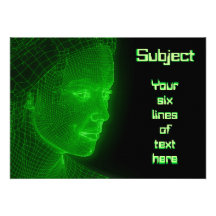 Ciberespacio que brilla intensamente Cyberwoman -  Comunicados Personalizados