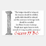 Cicero: ¡La gente debe trabajar! Rectangular Pegatina