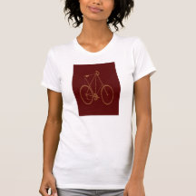 Ciclista rojo de la bici del moreno de la biciclet camisetas