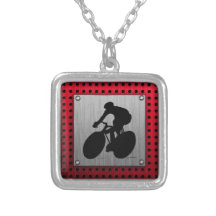 Ciclo; Mirada cepillada del metal Collares Personalizados