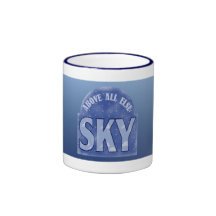 Cielo arriba tazas de café