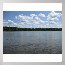 Cielo asombroso, ríos del lago tres Howard, Michig Impresiones