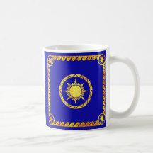 Cielo de la Atlántida en azul Taza De Café