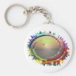 Cielo de la tierra n del arco iris llavero personalizado