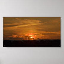 Cielo en el fuego sobre el fanore, Irlanda Posters