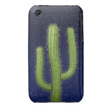 cielo estrellado del cactus del oeste salvaje 3d ( Case-Mate iPhone 3 coberturas