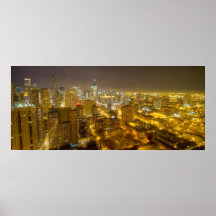 Cielo nocturno de Chicago Posters