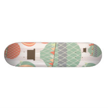 Cielo rayado rosado de levantamiento de los globos patinetas personalizadas