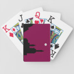 Cielo rojo en la línea de la noche baraja cartas de poker