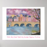 Cielo rosado sobre París Posters
