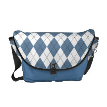Cielos azules polvorientos retros de Argyle Bolsas Messenger