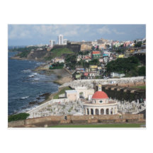 Cielos azules sobre San Juan, Puerto Rico Tarjeta Postal
