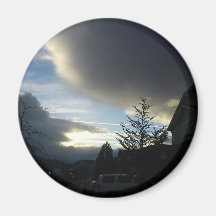 Cielos de Nevada de la puesta del sol Imán De Frigorífico