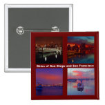Cielos de San Diego y de San Francisco Pins