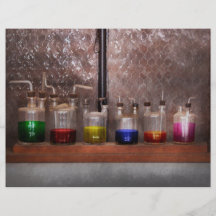 Ciencia - químico - cristalería para los pares tarjetón