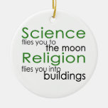 Ciencia y religión ornamento para arbol de navidad