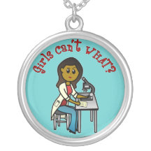 Científico de sexo femenino oscuro joyeria personalizada
