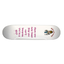 Científico de sexo femenino oscuro patines personalizados
