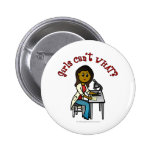 Científico de sexo femenino oscuro pins