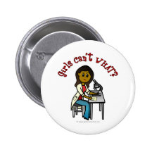 Científico de sexo femenino oscuro pins
