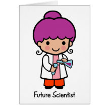 Científico futuro - chica felicitacion 