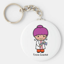 Científico futuro - chica llaveros personalizados