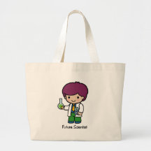 Científico futuro - muchacho bolsas lienzo