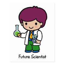 Científico futuro - muchacho postales