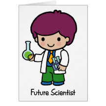 Científico futuro - muchacho tarjetón