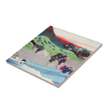 Cientos poemas explicados por la enfermera Hokusai Azulejo Ceramica
