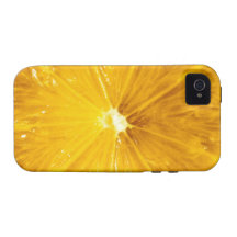 Cierre colorido brillante del limón para arriba vibe iPhone 4 funda