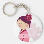 Cierre de Kokeshi Sakura encima del llavero