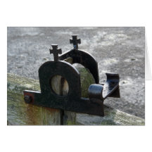"Cierre de la puerta en la abadía" Northumberland, Tarjetón