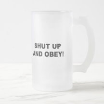 Cierre para arriba y obedezca tazas