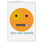 Cierre su Emoticon del smiley de Piehole Felicitaciones