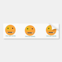 Cierre su smiley de Piehole Etiqueta De Parachoque