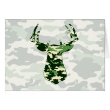 Ciervos que cazan el dólar de Camo Felicitacion