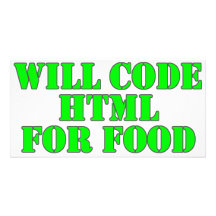 Cifrará el HTML para la comida Tarjeta Fotografica Personalizada