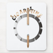 Cigar time Zeit für eine Zigarre 18 Uhr 6 pm Mousepads