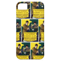 Cigarros del club de Cubano del vintage iPhone 5 Case-Mate Carcasa