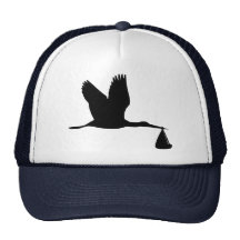 Cigüeña - bebé gorros bordados