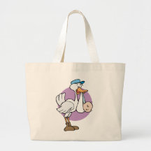 Cigüeña con el bebé bolsa