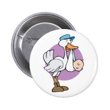 Cigüeña con el bebé pins