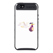 Cigüeña que entrega a un bebé iPhone 5 fundas